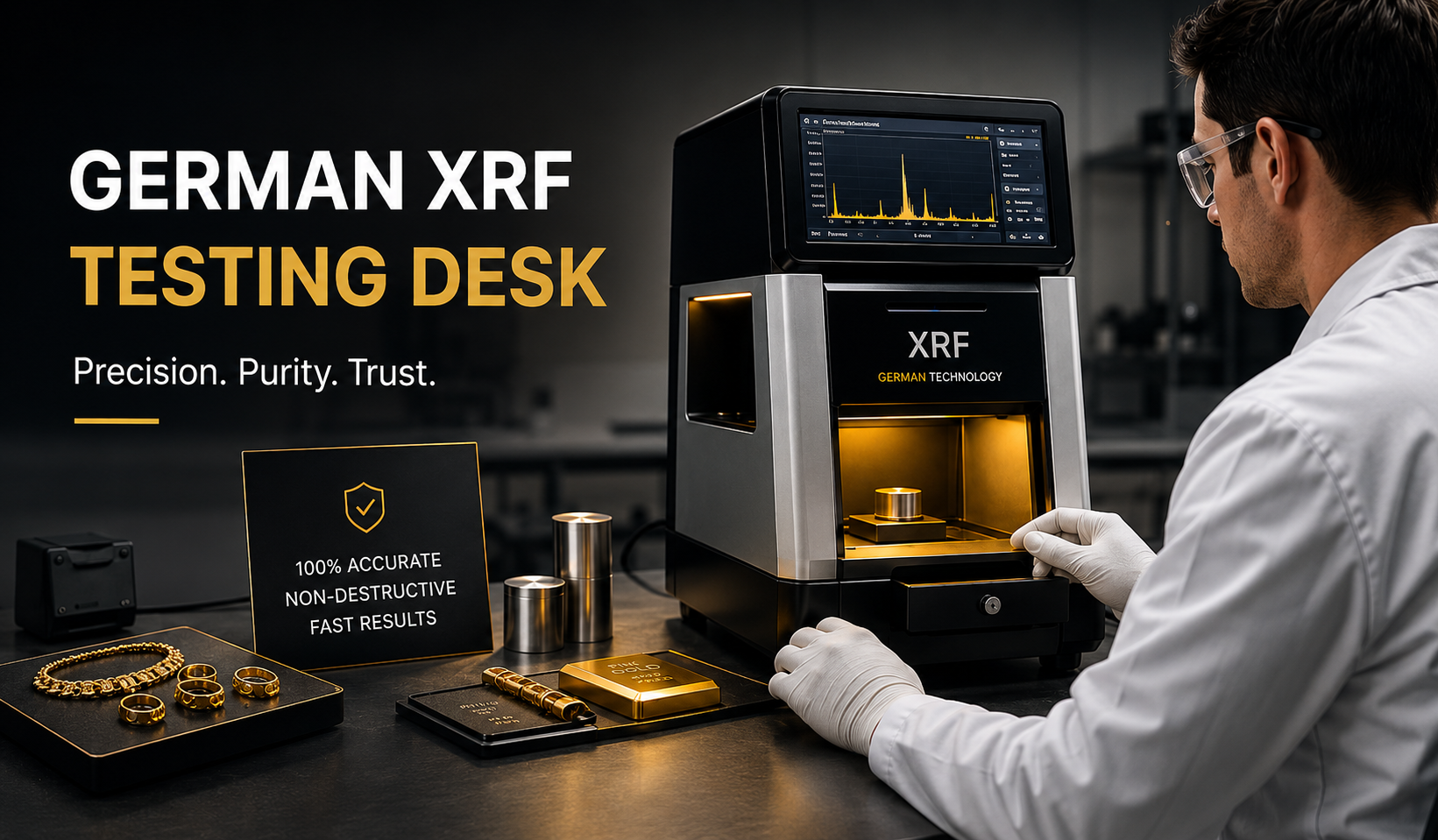 German XRF Testing Desk
